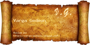 Varga Gedeon névjegykártya