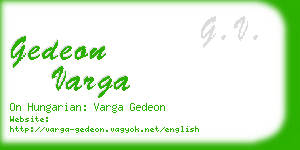 gedeon varga business card